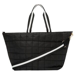 Summer & Rose Quilted Duffel Bag Black Travel Tote Weekender Bag Puffer Bag